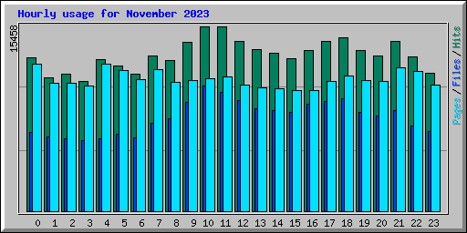 Hourly usage for November 2023