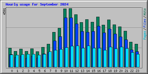 Hourly usage for September 2024
